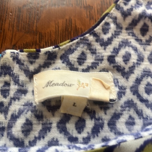 Anthropologie "Throughway" green tiered Ruffle layer tank. Sz Medium. - Picture 6 of 8